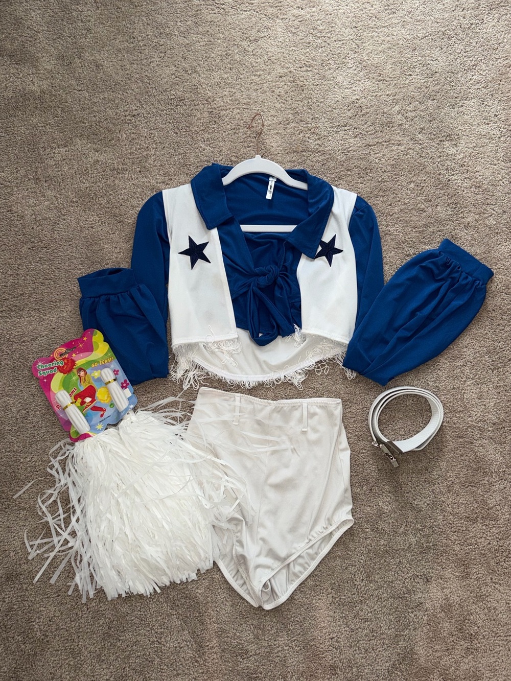 Fashion Nova Western Star Denim Rhinestone Cowgirl 5 Piece Costume Set Costume -